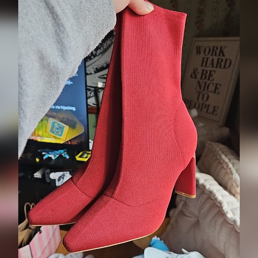 RED SOCK BOOTS